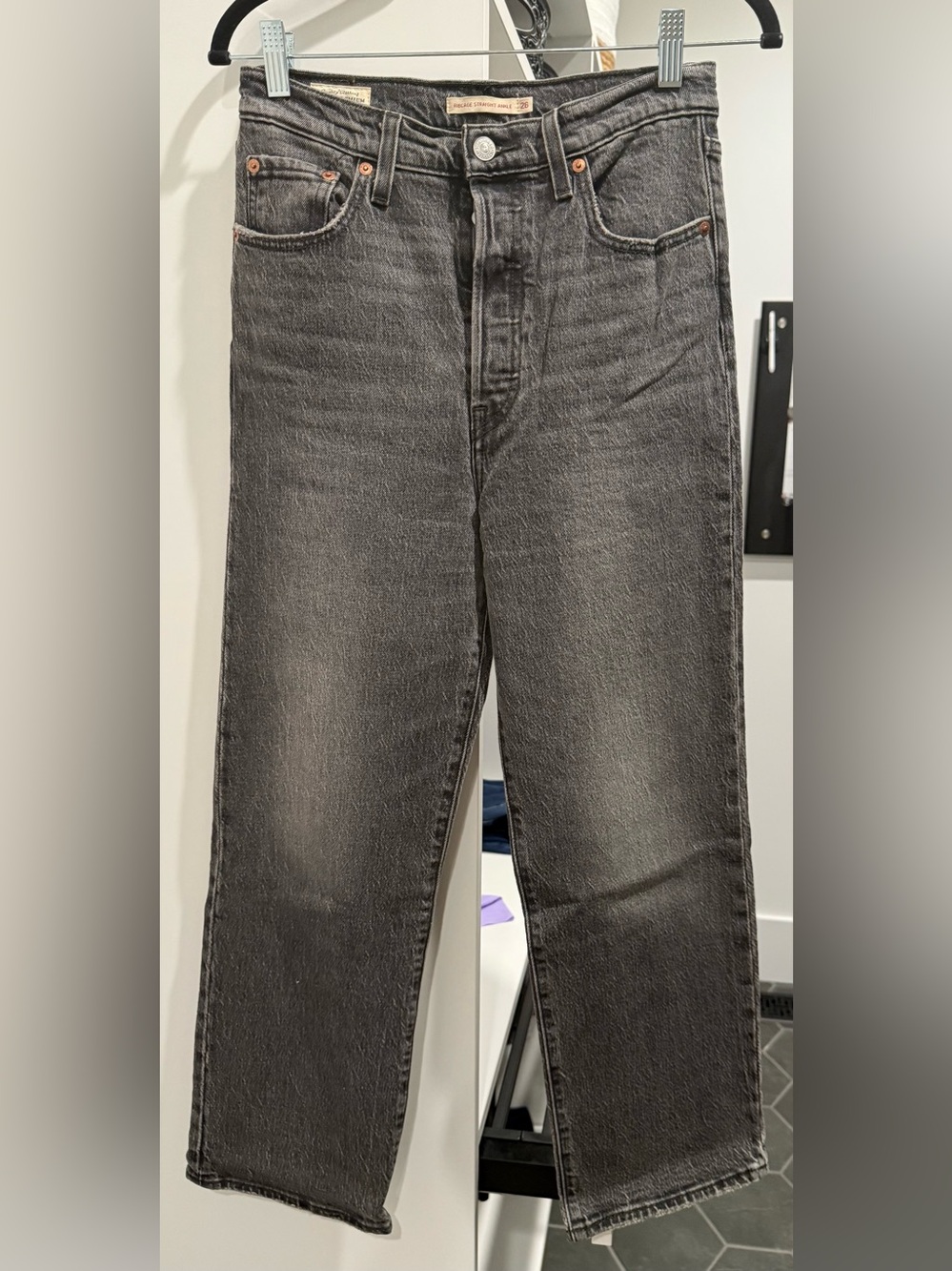 Levi's Women's Straight Leg Jeans — Charcoal Gray Wash